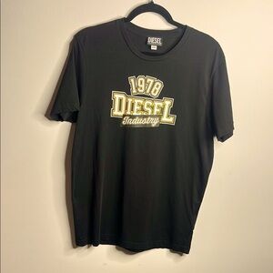 Diesel Black Graphic T-Shirt for Men